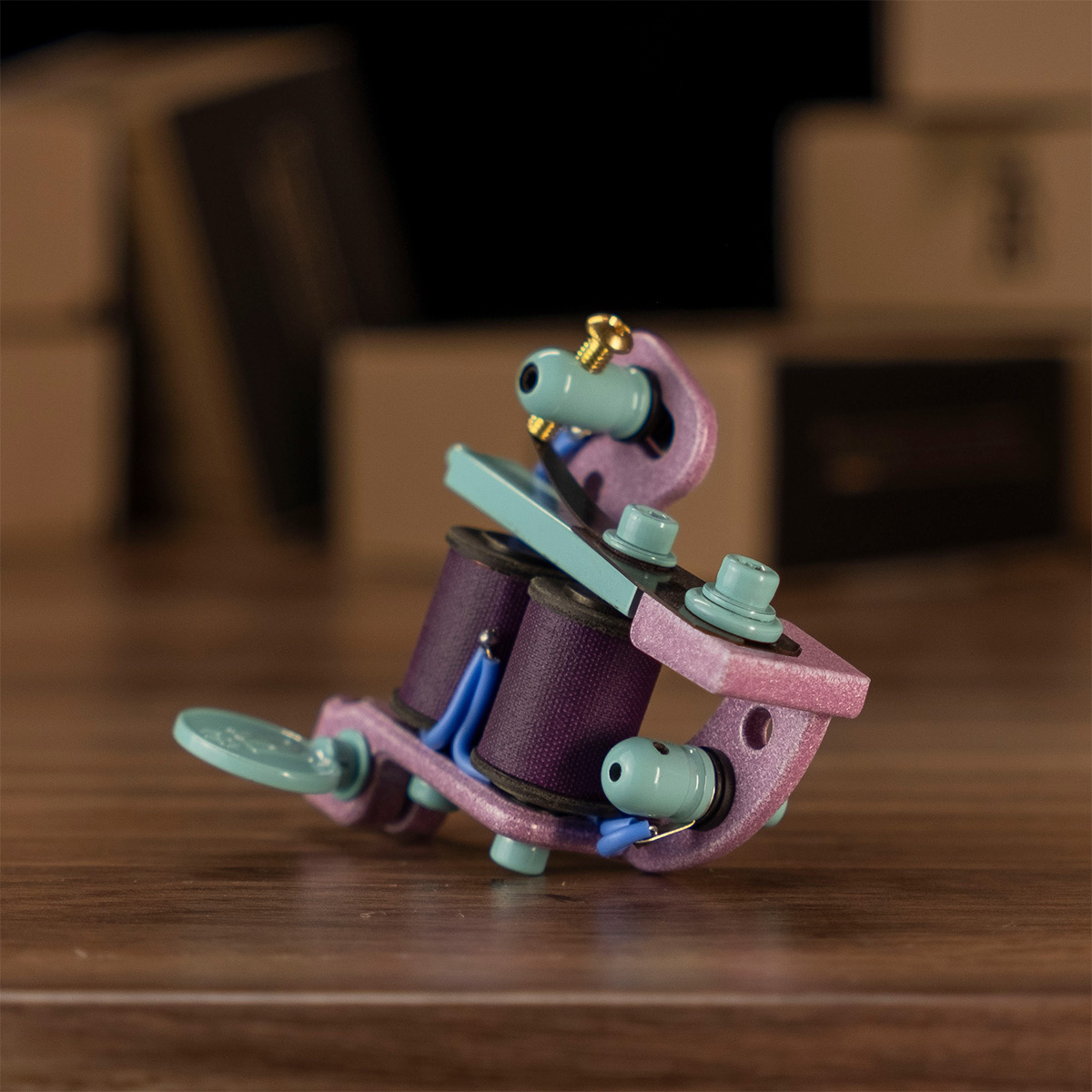 LUCKY TrueLiner PINK/MINT 3 Coil Tattoo machine RightStuff Lucky Trueliner