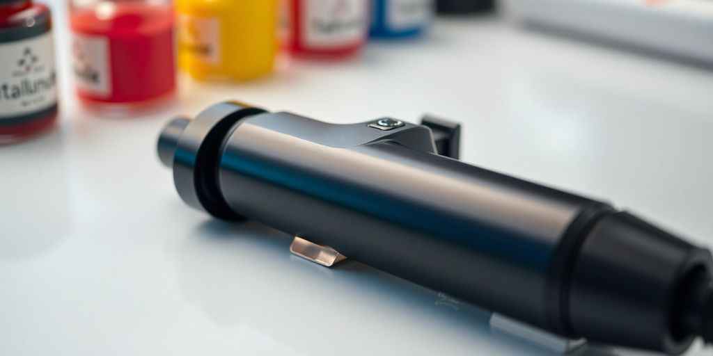 Il futuro dell'inchiostro: I vantaggi della macchina per tatuaggi senza fili 1 Modern wireless tattoo machine on a bright surface.