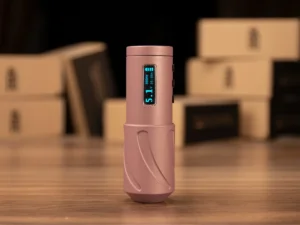 Wireless tattoo machine REVO SHOT Pink, rightstuff k-pulse drive system